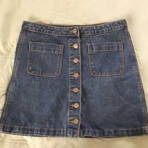 Denim button up skirt